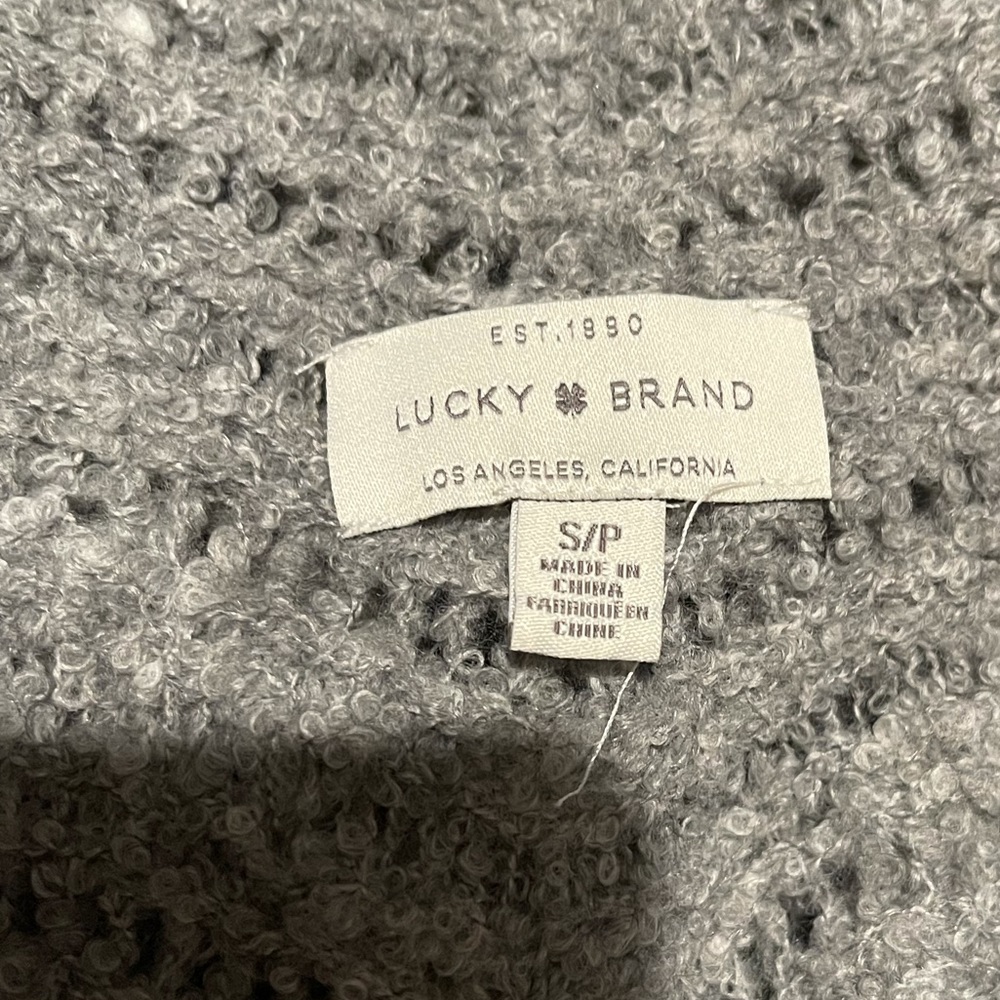 GRAY KNIT LUCKY BRAND CARDIGAN - Picture 2 of 2